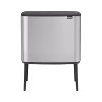 سطل زباله 11 23 لیتر استیل مات ضد اثر انگشت چهارپایه برابانتیا brabantia