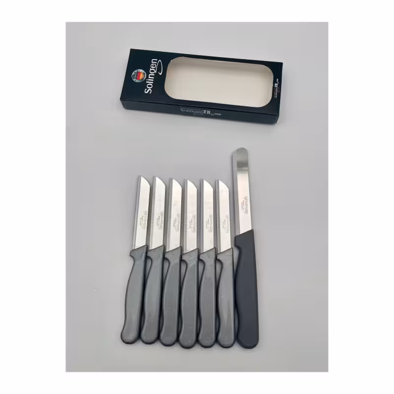 چاقوی میوه 6 تایی اصلی کلور با تیغه استیل ضد زنگ و دسته سیمی solingen | چاقوی سبزی خردکن میکرو 1 | ساخت آلمان | کیفیت زولینگن