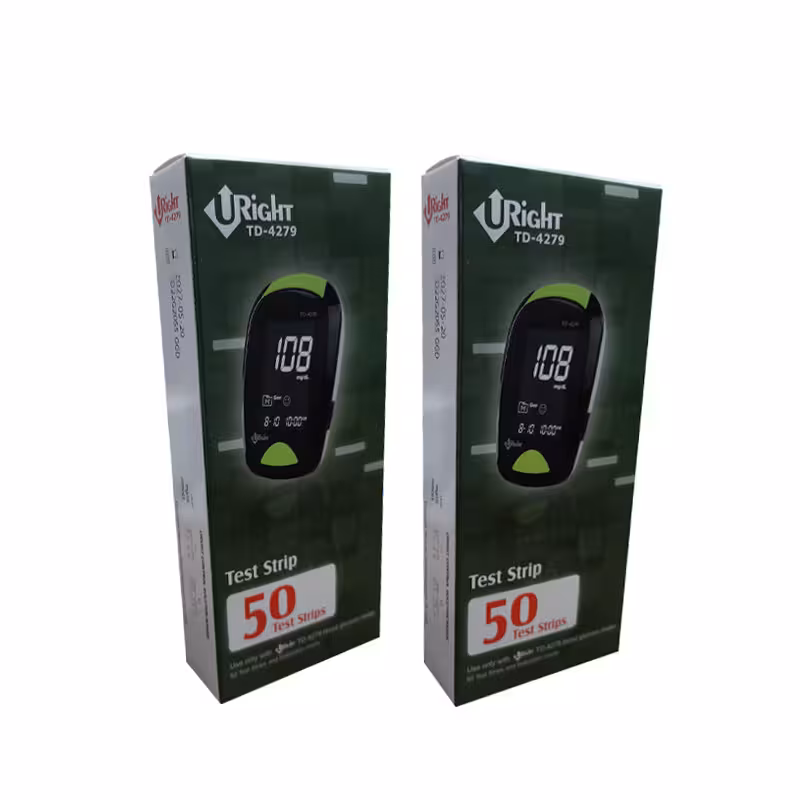 نوار تست قند خون یورایت مدل TD-4279 سازگار با دستگاه یورایت 4279 دو بسته 50 عددی