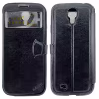 قاب Samsung S4 / i9500 لوگو Kaishi مدل کلاسوری طرح چرم / رنگ مشکی – کد 41202
