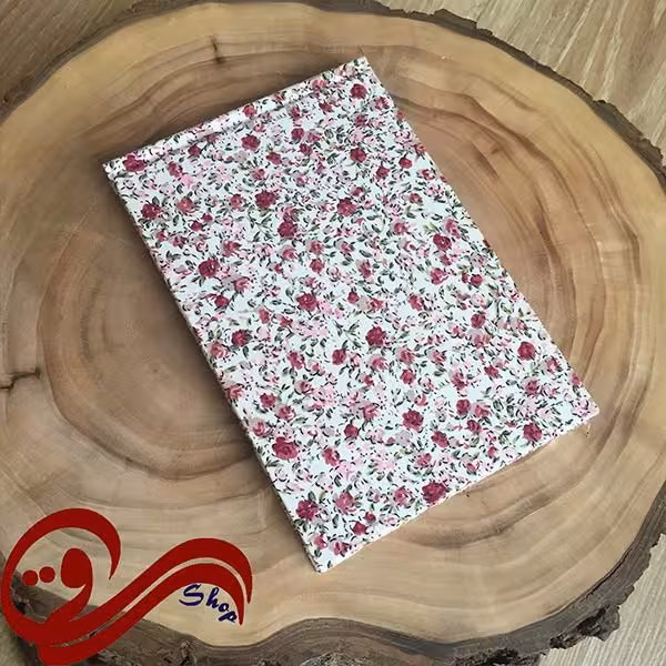 دفتر پارچه ای طرح خبرنگاری ساده گل ریز بنفش Handmade Notebook