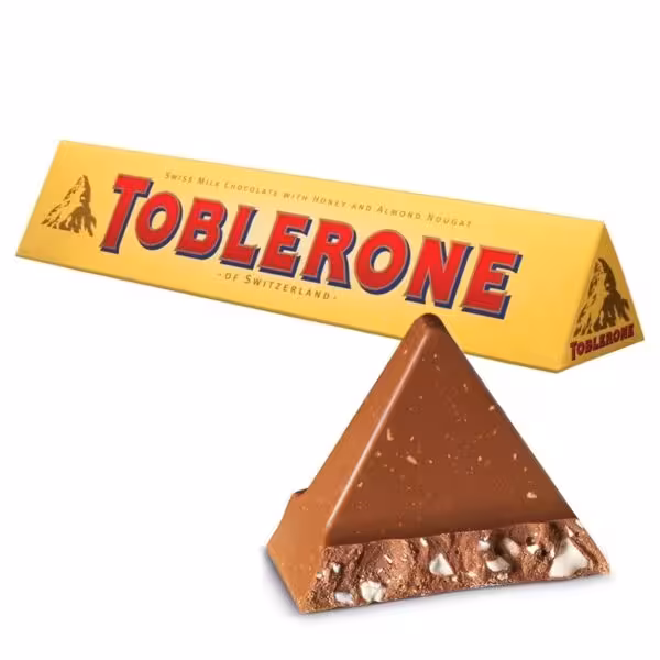 شکلات Toblerone  طعم عسل و بادام  حجم 100 گرم  ساخت سوئیس