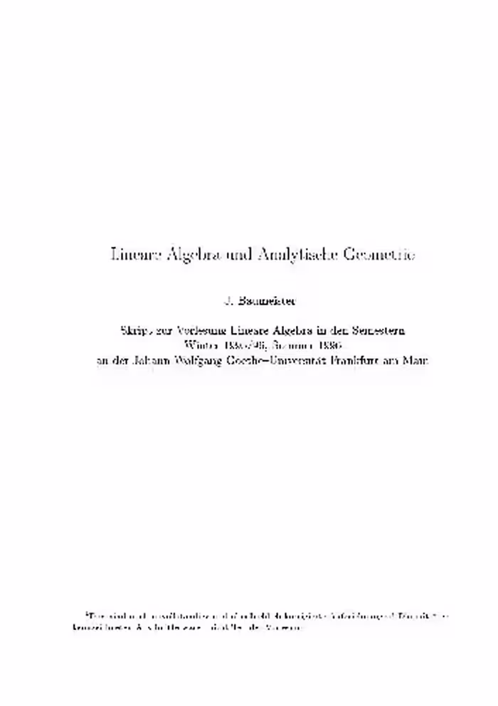 خرید و دانلود نسخه کامل کتاب Lineare Algebra und analytische Geometrie