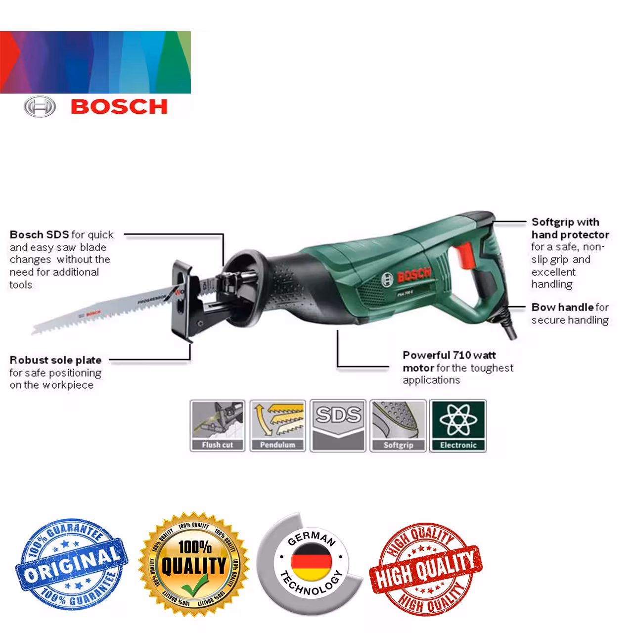 اره افقی بر بوش مدل PSA 700 E Extra