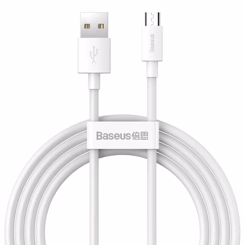 کابل تبدیل USB به MicroUSB باسئوس مدل TZCAMZJ-02 طول 15 متر بسته 2 عددی