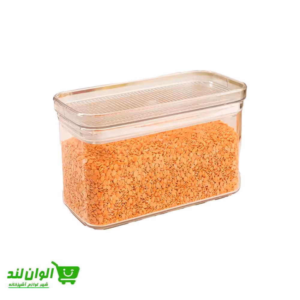 بانکه پلاستیکی مستطیل لیمون مدل رویال درب شفاف سایز 2 کد 38813