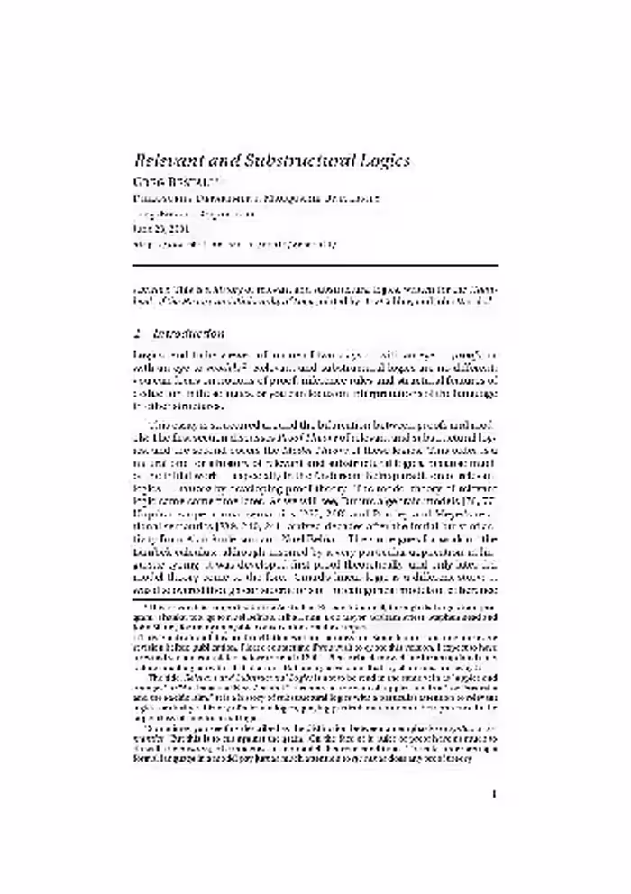 خرید و دانلود نسخه کامل کتاب Relevant and Substructural Logic