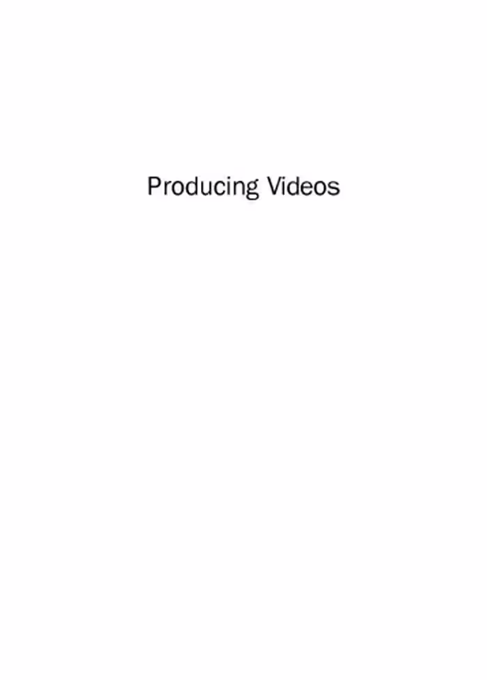خرید و دانلود نسخه کامل کتاب Producing Videos: A Complete Guide