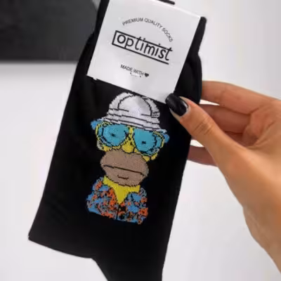 جوراب ساقدار سیمپسون نخ پنبه فری سایز