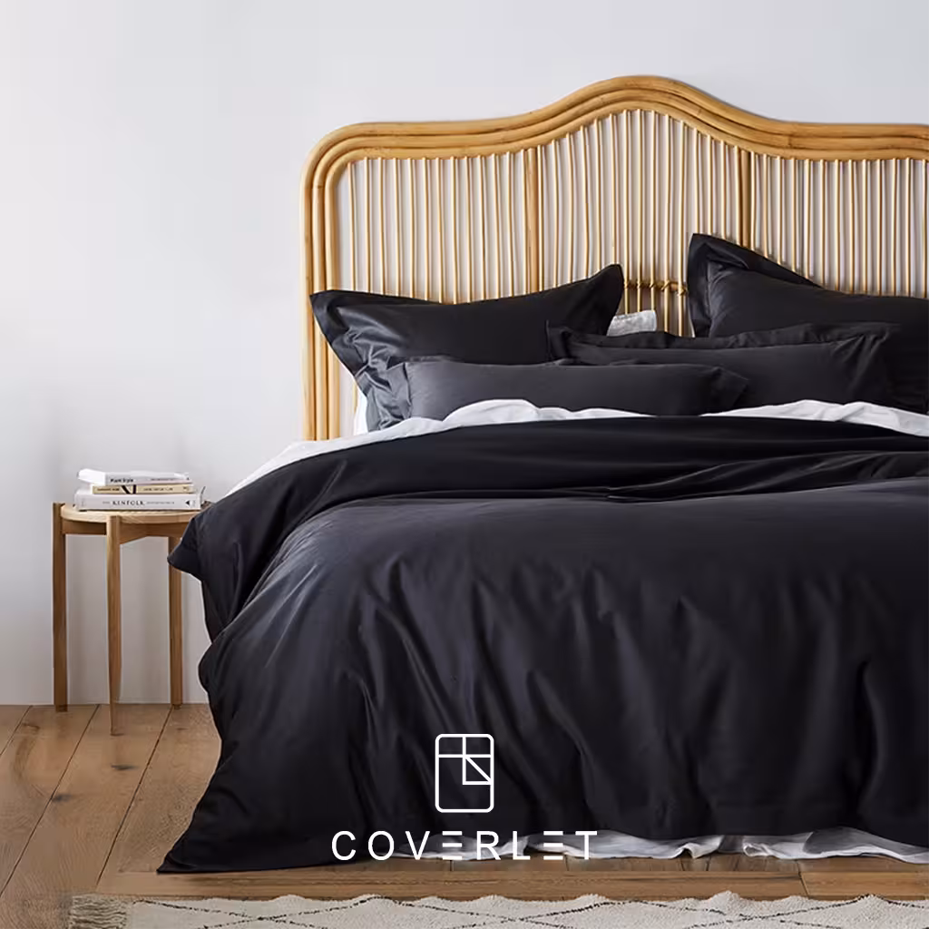 روتختی مشکی سفید ساده 9‌تکه کاوری