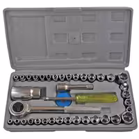 جعبه بکس درایو 1/4 و3/8 مدل 001 مجموعه 40 عددی | کالا مکس