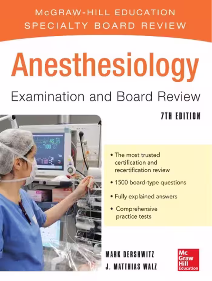 خرید و دانلود نسخه کامل کتاب Anesthesiology Examination and Board Review