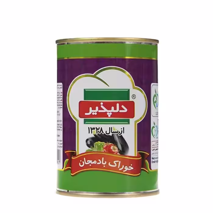 کنسرو خوراک بادمجان دلپذیر 410 گرمی