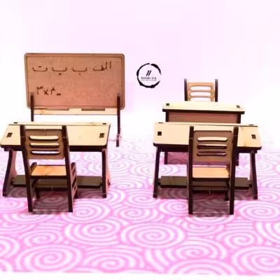 پازل چوبی سه بعدی کلاس درس