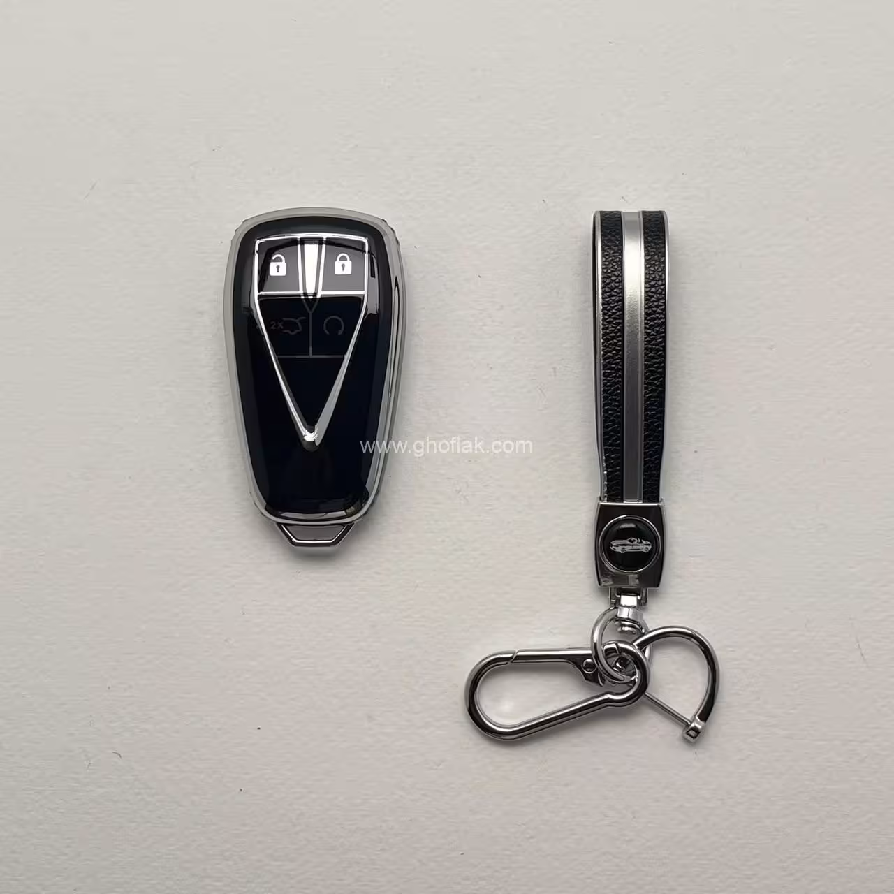 کاور ریموت چانگان کیلس چهار دکمه طرح براق با بند ست