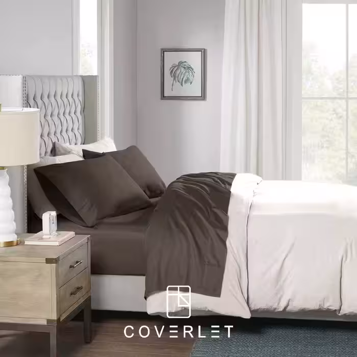 روتختی قهوه‌ای سفید ساده کاوری