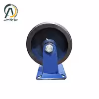 چرخ آهنی لاستیکی A ثابت قطر 200 میلی متر