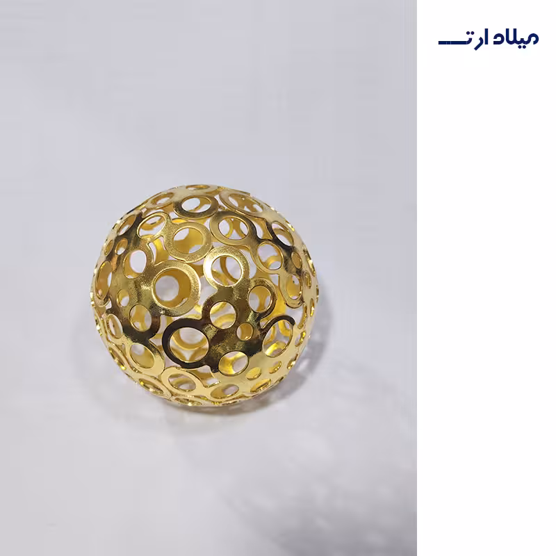 گوی توری فلزی طلایی