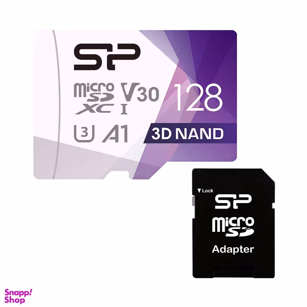کارت حافظه microSDXC سیلیکون پاور مدل Superior Pro کلاس 10 استاندارد UHS-I U3 سرعت 100MBps ظرفیت 128 گیگابایت به همراه آداپتور SD