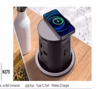 پریز برق لیفت آپ وایرلس شارژر slide volt با رنگ نوک مدادی فانتونی کد N375