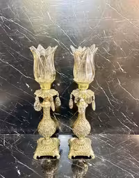 شمعدان برنزی سوراهی لاله قلبی