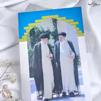 دفترچه یادداشت با طرح رهبر و شهید رئیسی