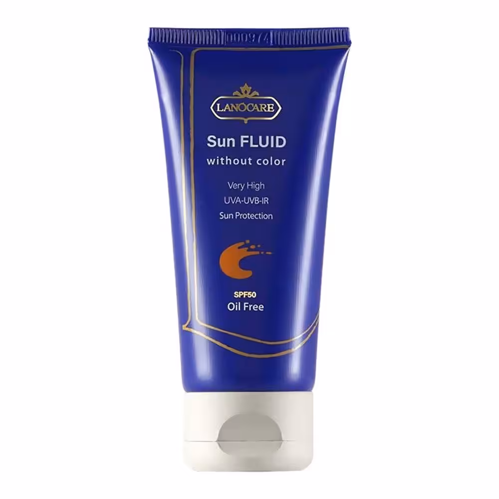 فلوئید ضد آفتاب spf50 بی رنگ فاقد چربی لانوکر