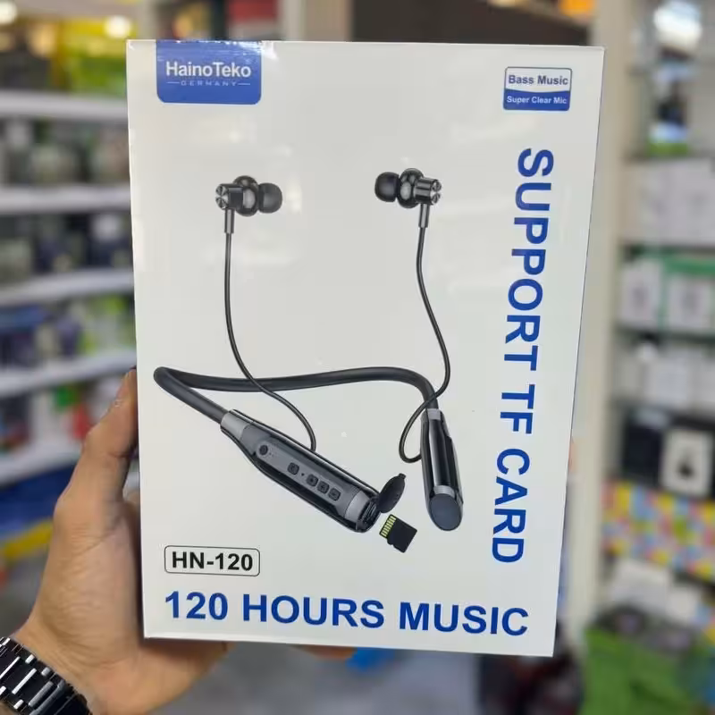 هندزفری بلوتوثی گردنی هاینو تکو HAINO TEKO NECKBAND WIRELESS EARPHONES HN-120