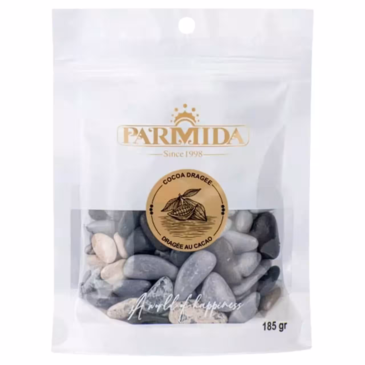 دراژه شکلاتی سنگ رودخانه ای پارمیدا – 185 گرم