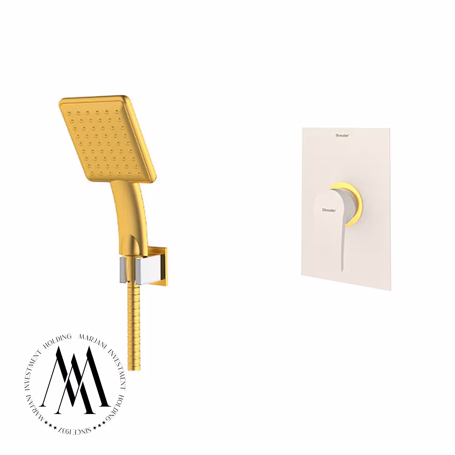 شیر حمام توکار شودر مدل رومرپلاس ABS تیپ 2 (شیری طلا)