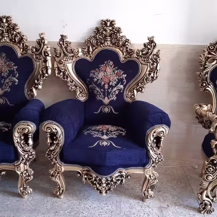 مبل سلطنتی کلاسیک پیچک ارسال بصورت پس کرایه