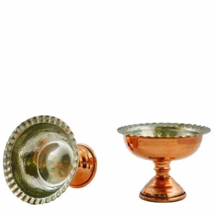 پیاله مسی پایه دار