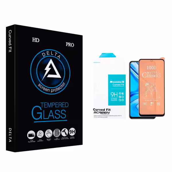 محافظ صفحه نمایش سرامیکی مات دلتا مدل HD مناسب برای گوشی موبایل شیائومی Redmi Note 9 pro
