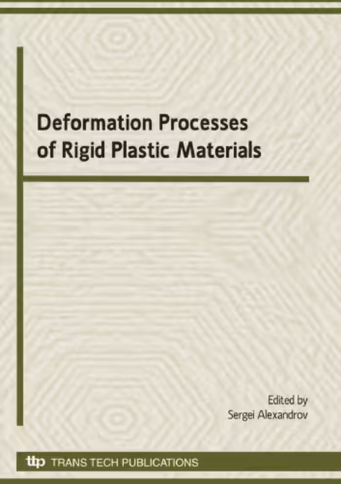 خرید و دانلود نسخه کامل کتاب Deformation Processes of Rigid Plastic Materials