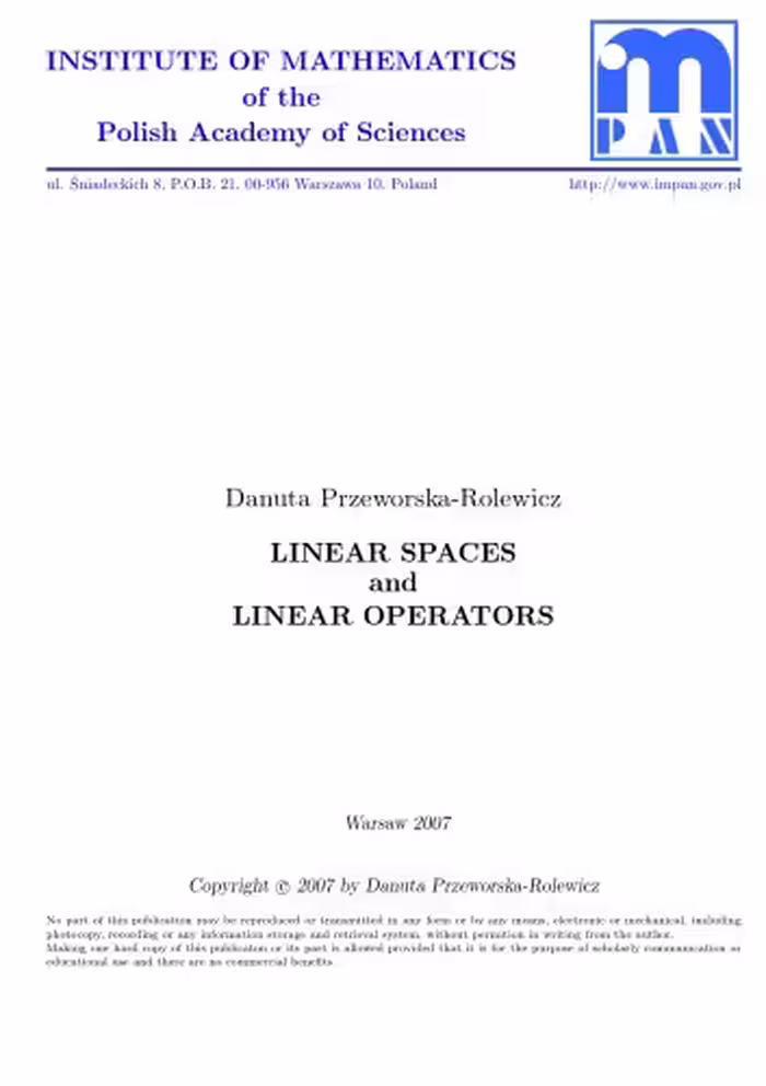 خرید و دانلود نسخه کامل کتاب Linear spaces and linear operators