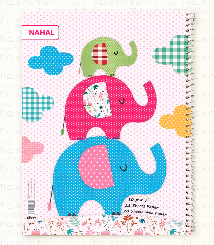 دفتر نقاشی فیلی با کاغذ مومی B4 34×24 کد 3457.طرح 1