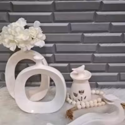 گلدان مدرن سه سایز ،جنس سرامیکی