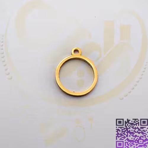 آویز استیل دایره طلایی کد105