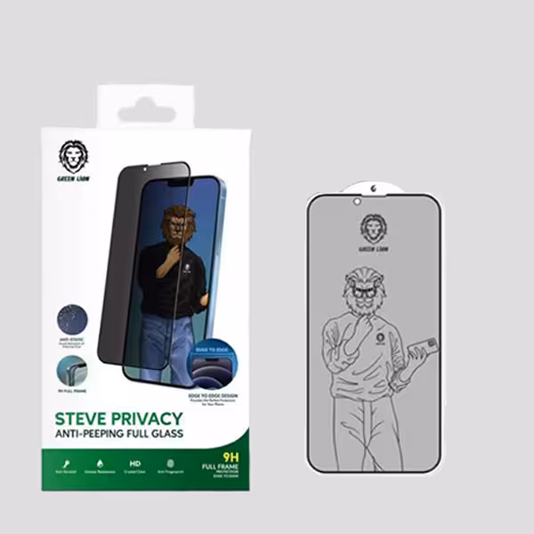 محافظ صفحه نمایش حریم شخصی گرین مدل Steve-Privacy مناسب برای گوشی موبایل اپل iPhone 13 Pro Max