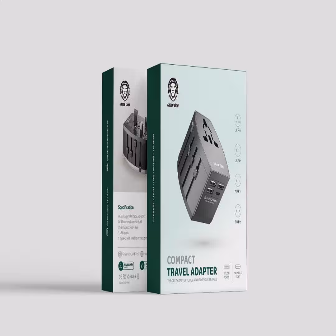 آداپتور مسافرتی جمع و جور گرین Green compact travel adapter