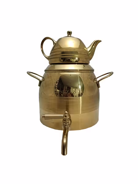 کتری وقوری نزاز 3044 تمام طلایی خطی ساده