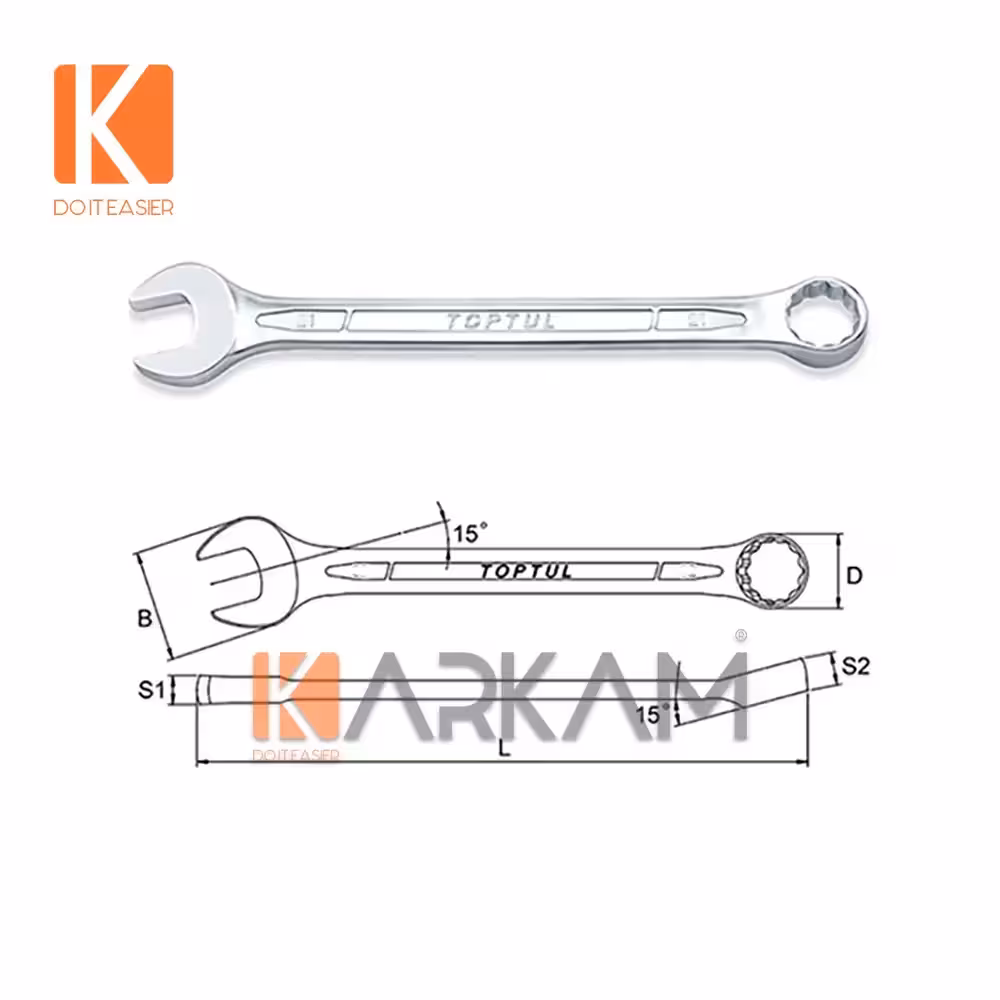 آچار یکسر رینگ 38 میلیمتر AAEB3838 تاپ تول