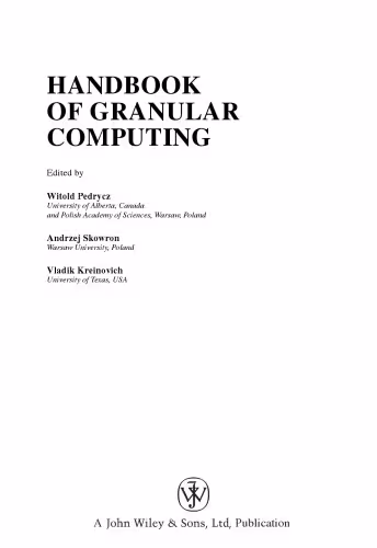 خرید و دانلود نسخه کامل کتاب Handbook of Granular Computing