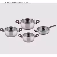 سرویس 8 پارچه تابه و قابلمه استیل تونیک مدل UN-8805