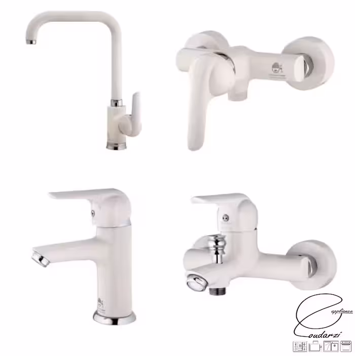 ست شیرآلات درخشان مدل اگنر (کاج) وایت