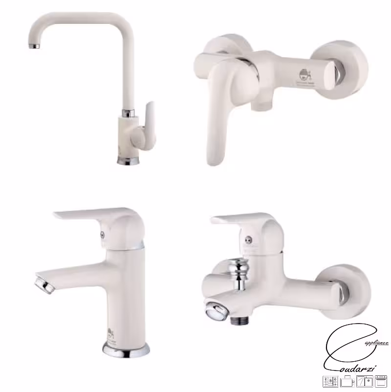 ست شیرآلات درخشان مدل اگنر (کاج) وایت