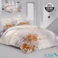 روتختی طرح گل آفتابی دو نفره برند Turkaz کد 2150