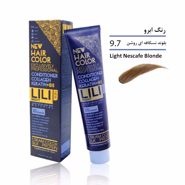 رنگ ابرو لی لی نایت بلوند نسکافه ای روشن شماره 9.7