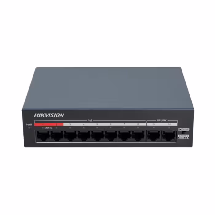 سوییچ شبکه 8 پورت PoE هایک ویژن (HIK-Vision) مدل DS-XS10-P