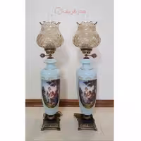 چراغ ستون سرامیکی طرح ایتالیایی تمام برنز